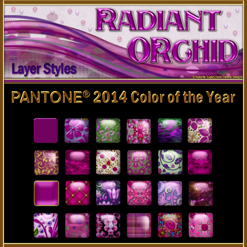 2014 Color of the Year-Radiant Orchid Layer Styles by N/A