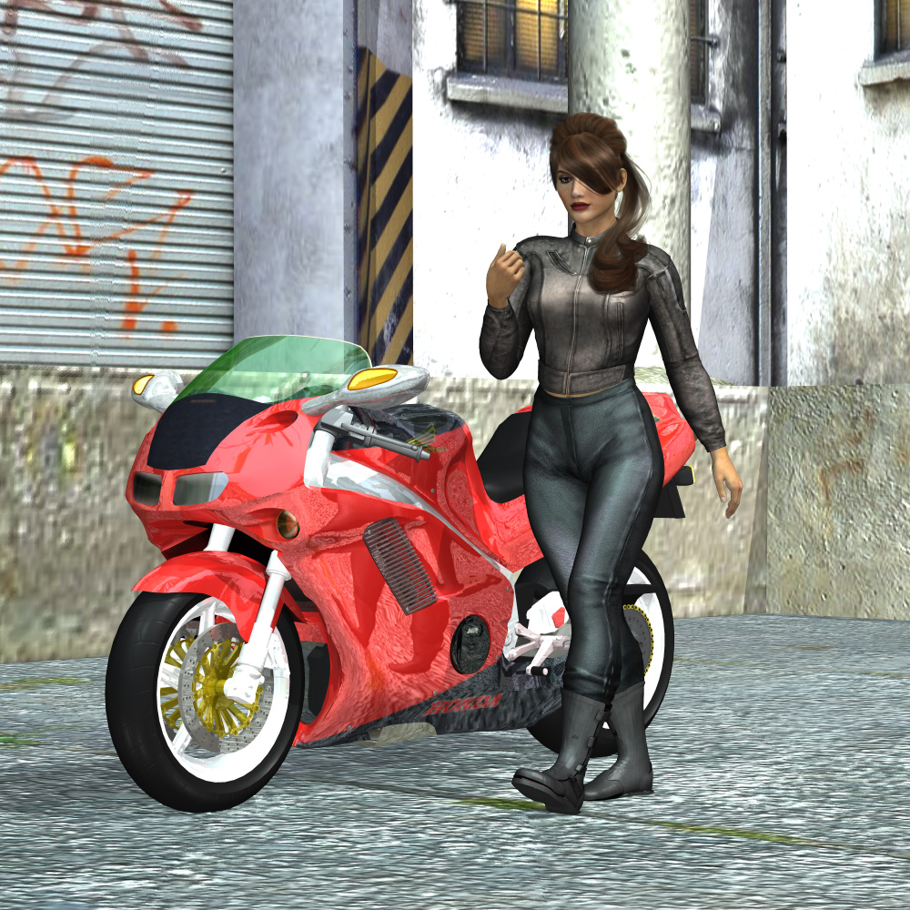 Urban Biker (Dawn) (for Poser) by N/A