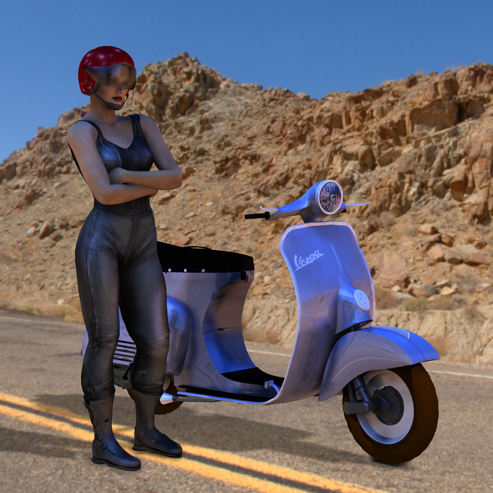 Urban Biker (Dawn) (for Poser) by N/A