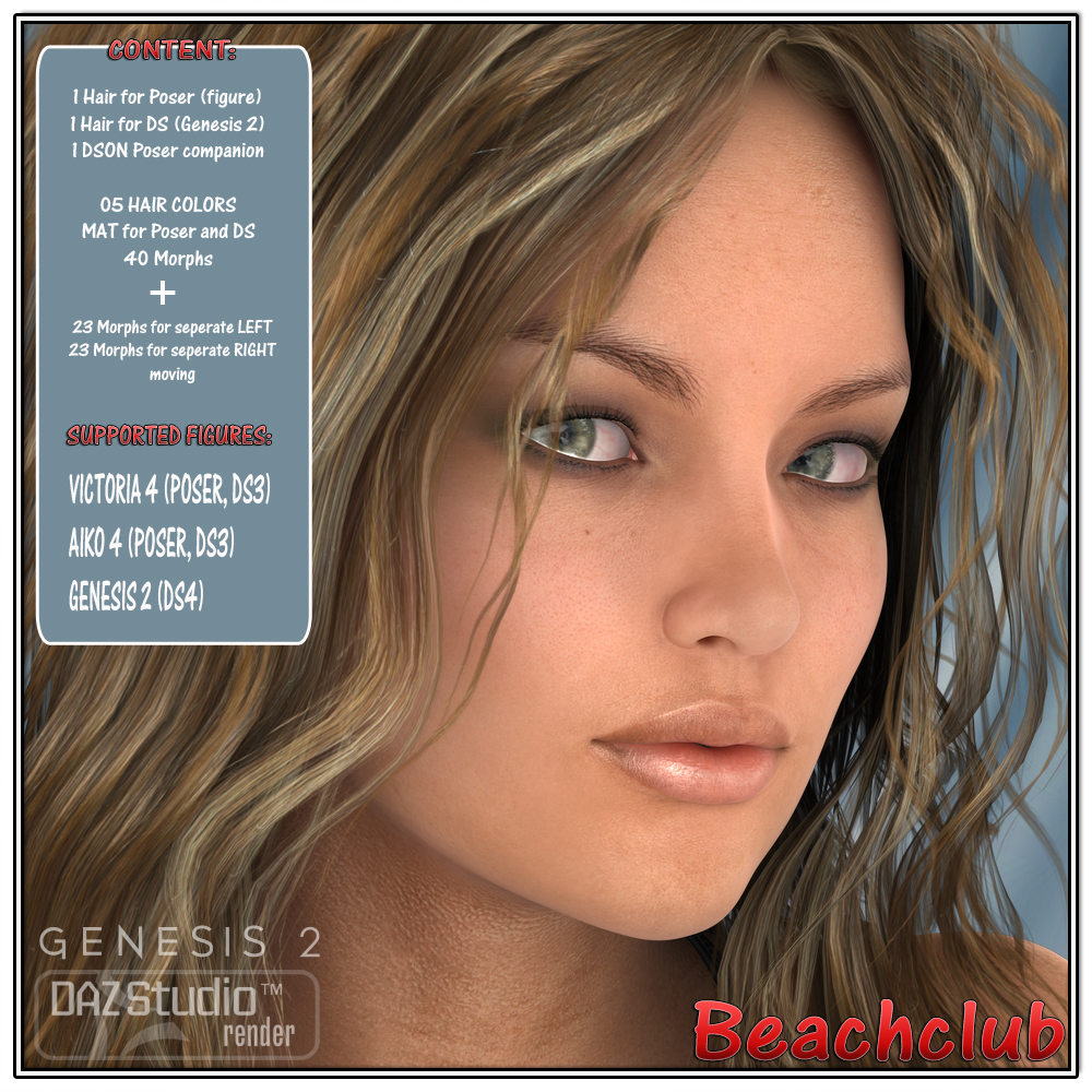 Beachclub Hair  for V4 and G2 by N/A