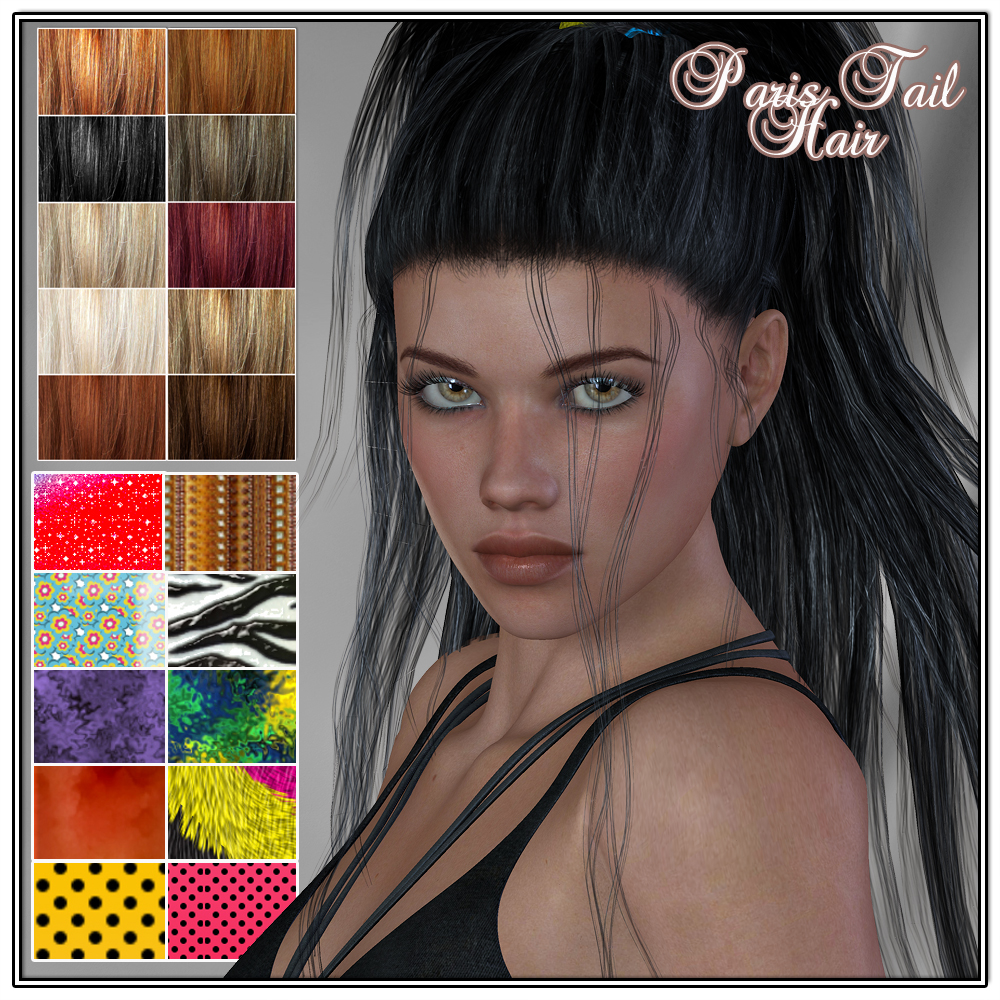 Paris Tail Hair for V4 and G2 by N/A