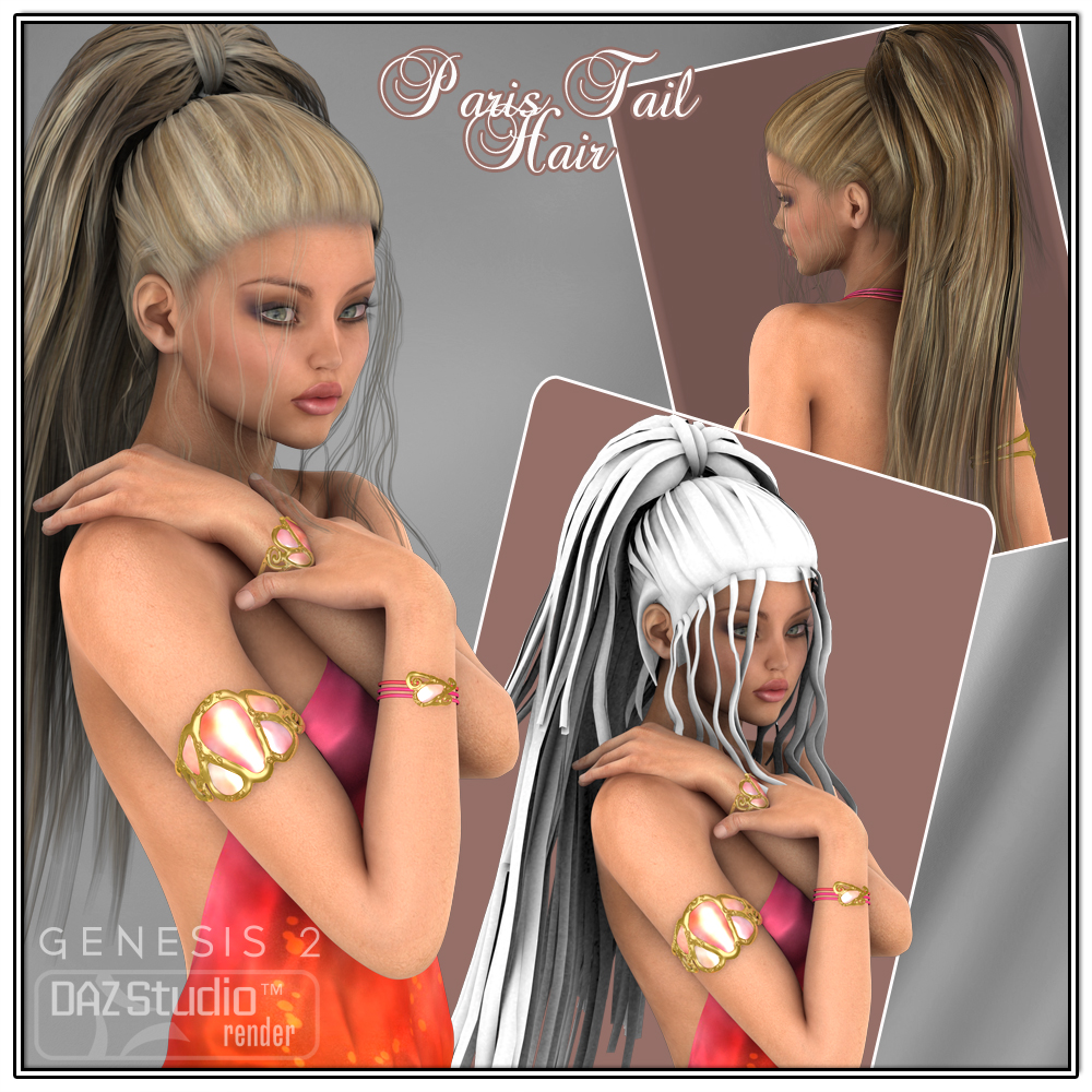 Paris Tail Hair for V4 and G2 by N/A