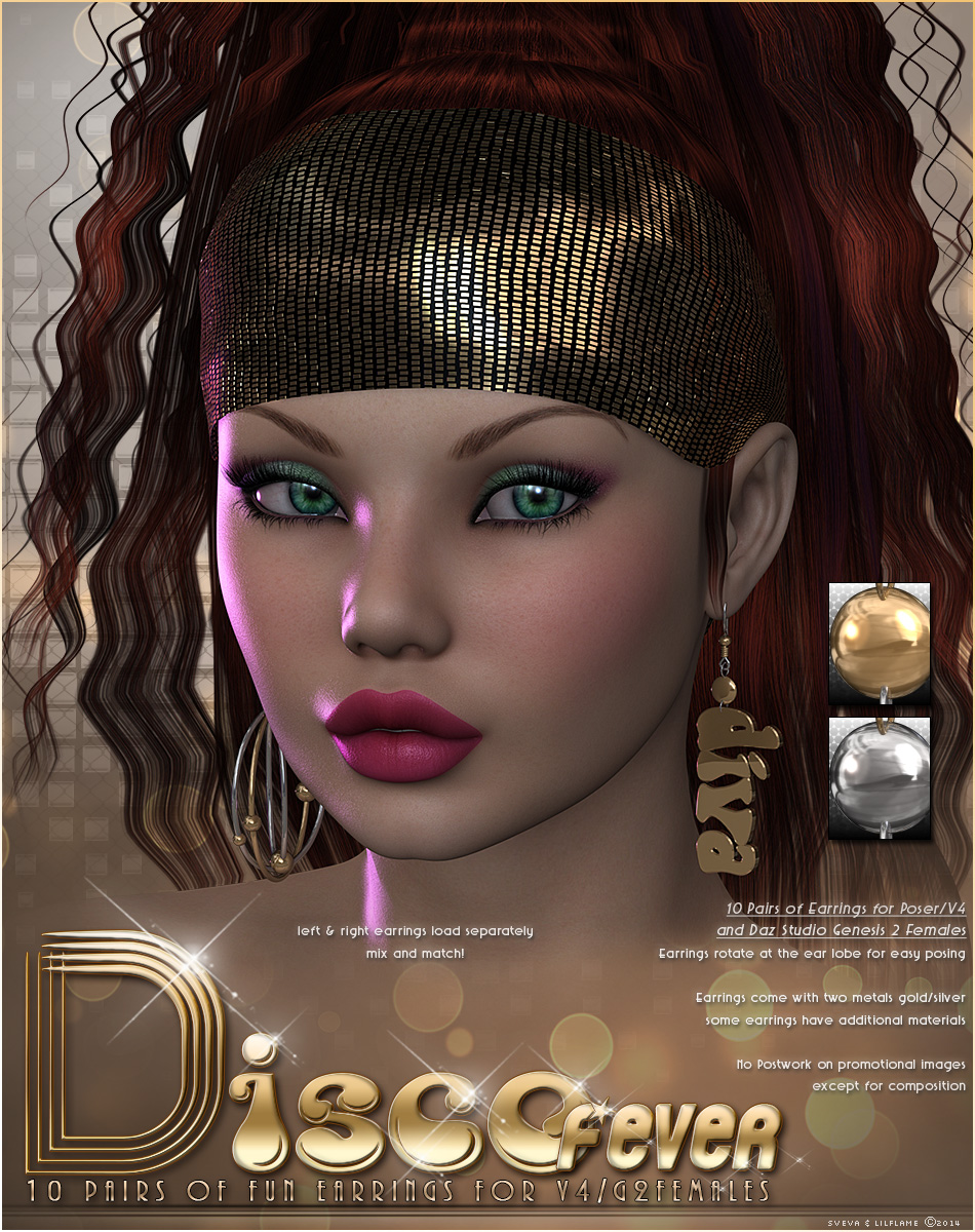 SVLF Disco Fever Earrings V4/G2F by N/A