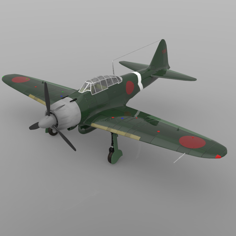 Japanese Zero (for Poser) by N/A