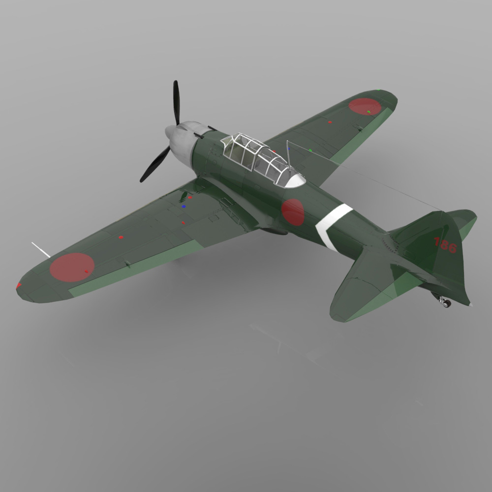 Japanese Zero (for Poser) by N/A