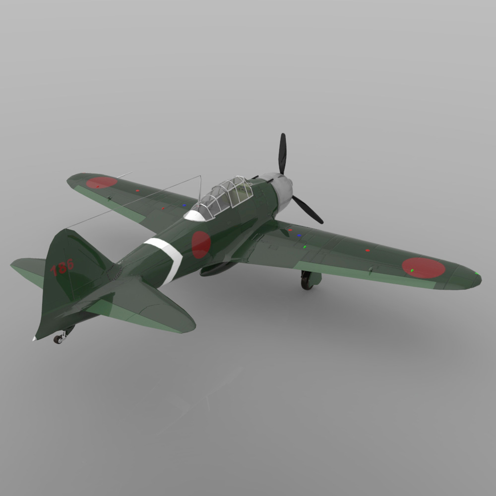 Japanese Zero (for Poser) by N/A