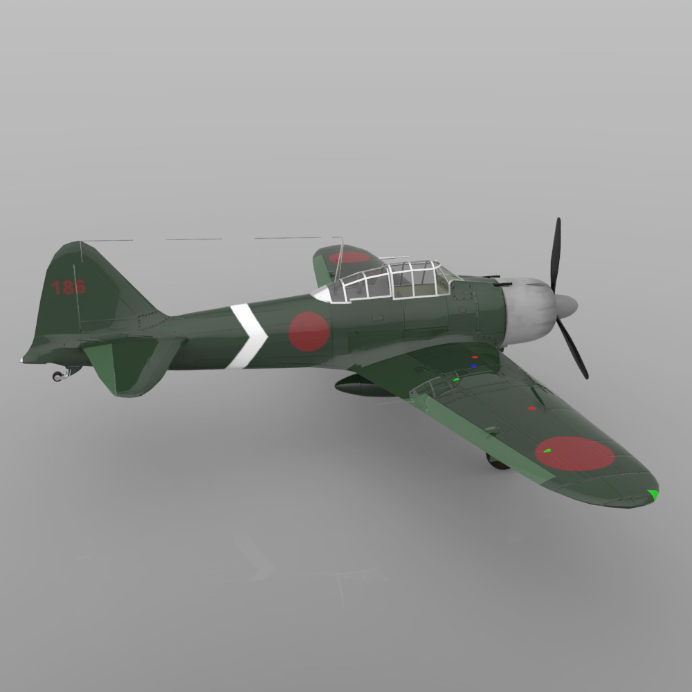 Japanese Zero (for Poser) by N/A