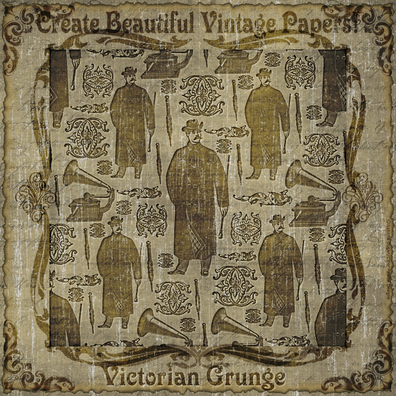 Design Resource: VICTORIAN Transparent Seamless Overlay Pack by N/A
