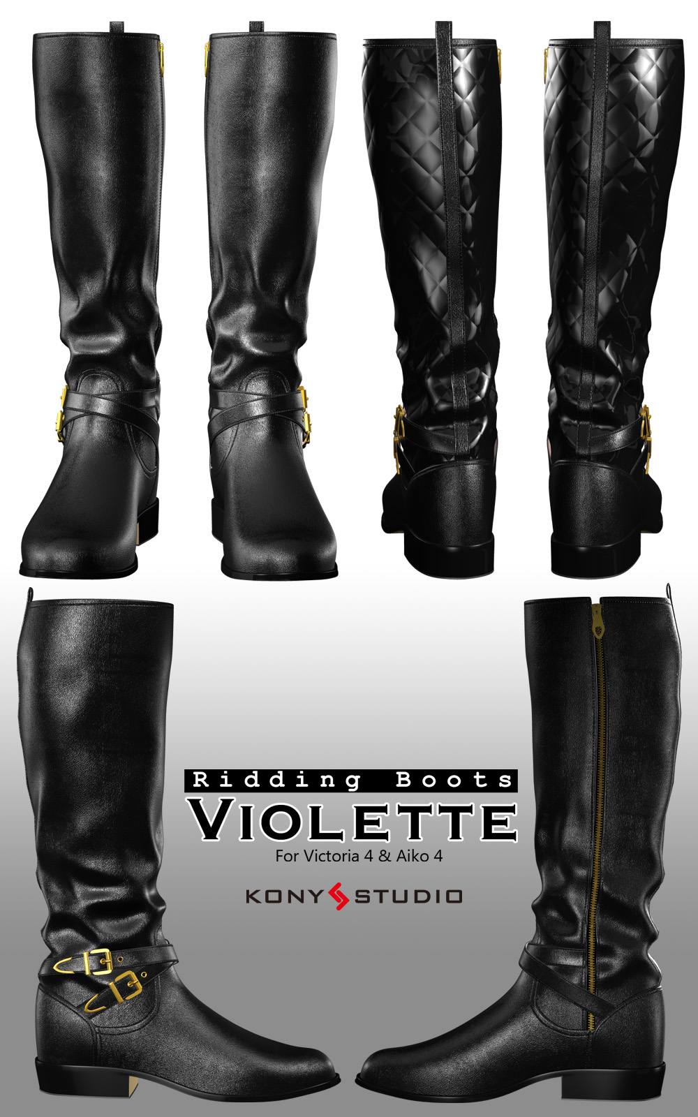 Riding Boots Violette by N/A