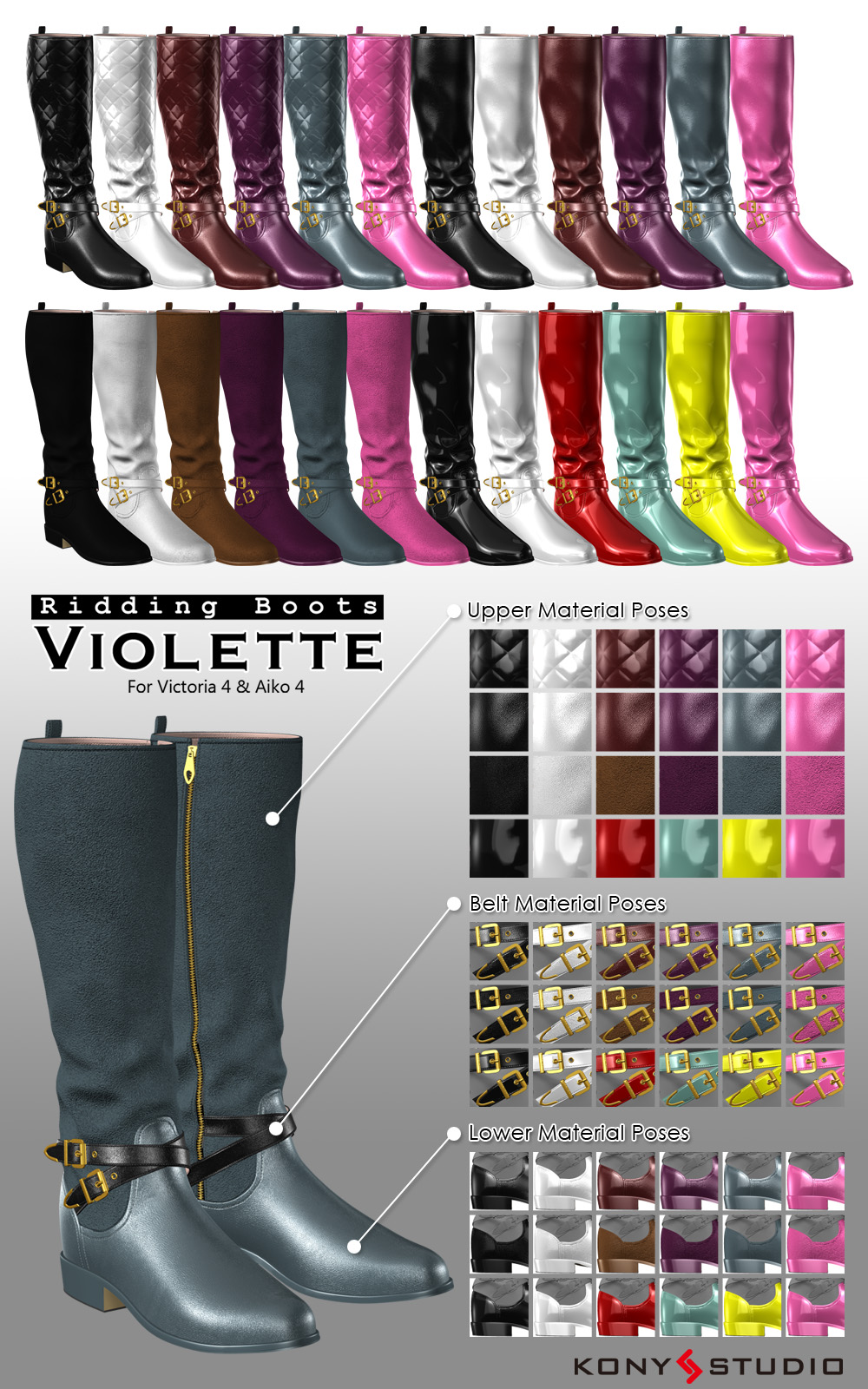 Riding Boots Violette by N/A