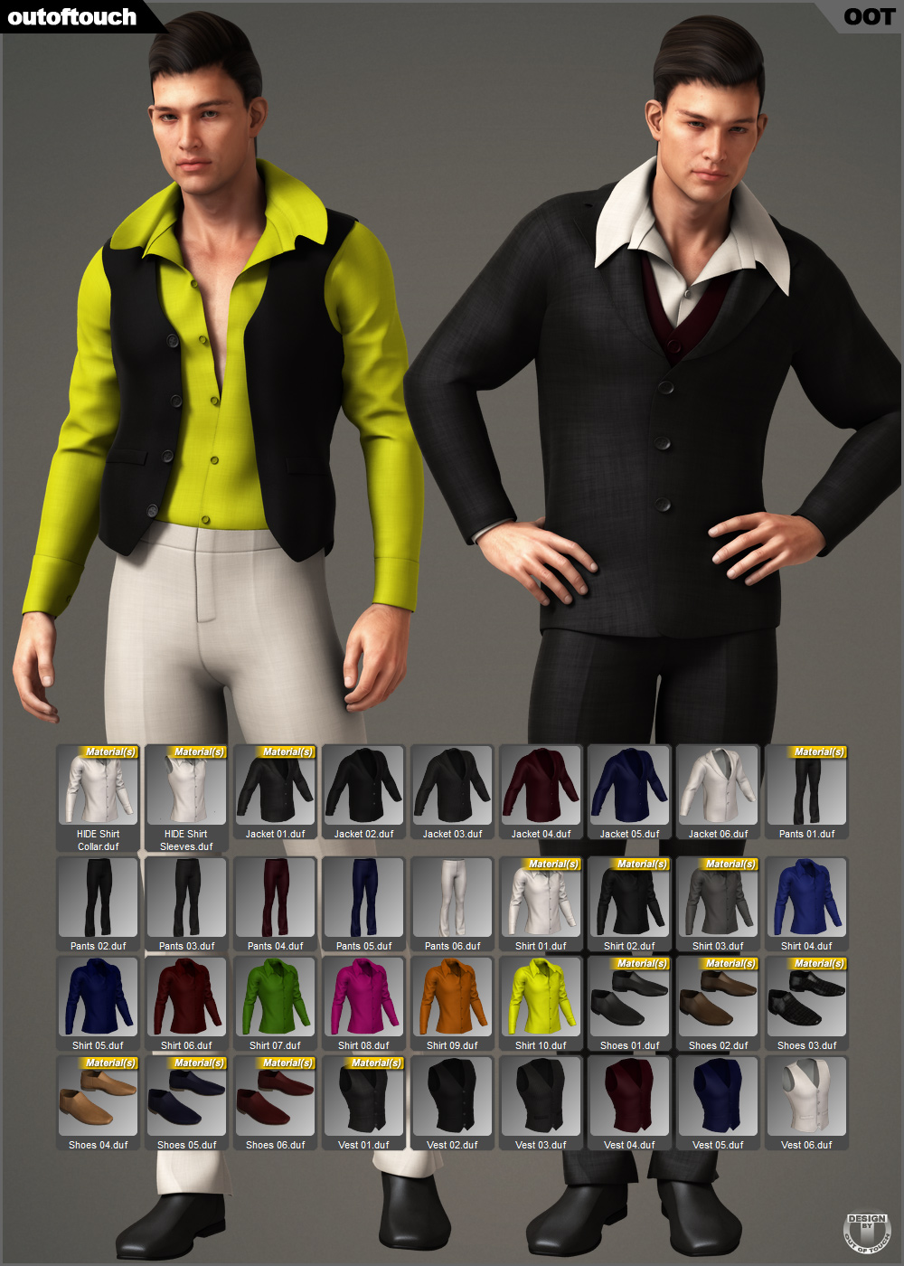 Formal Wardrobe for Genesis 2 Male(s) by N/A