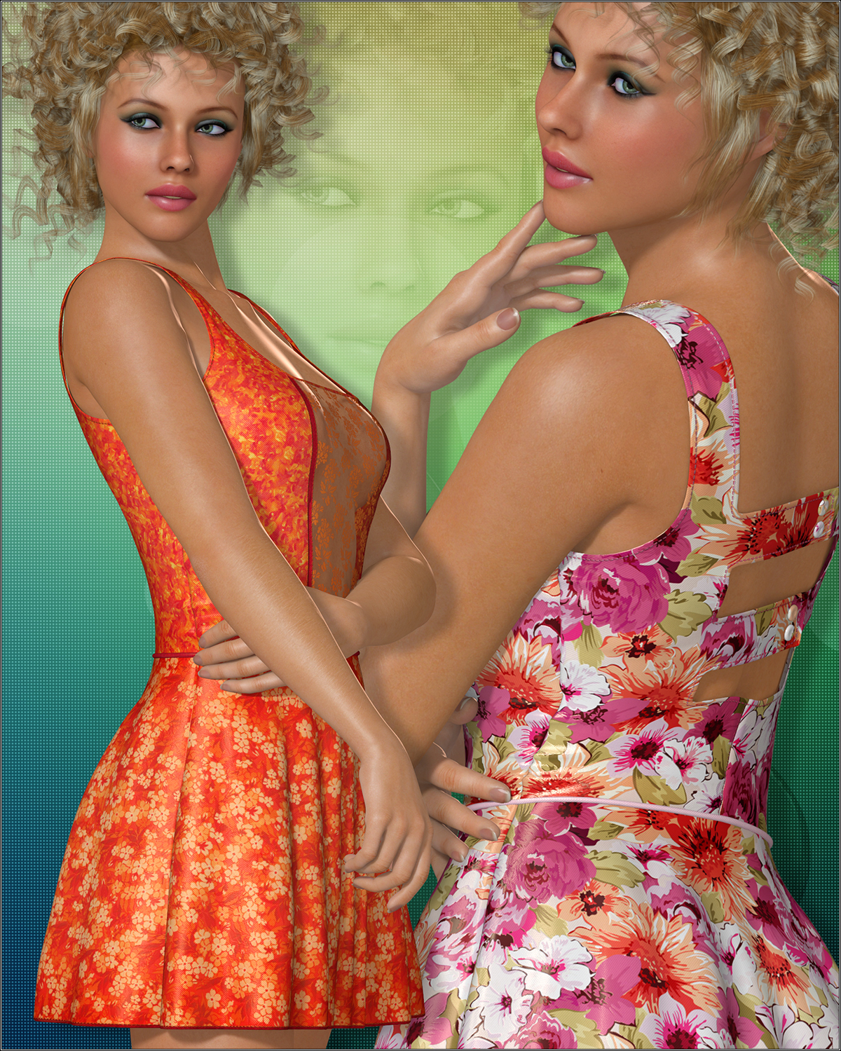 Color Splash for Summer Dress by N/A