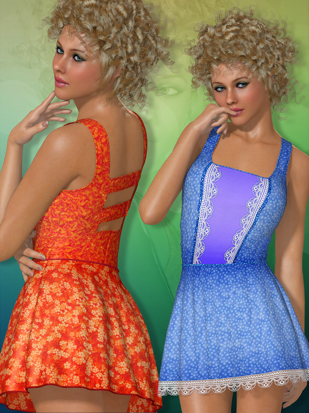 Color Splash for Summer Dress by N/A