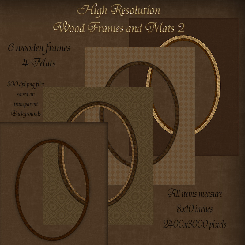 Wood Frames and Mats 2 by N/A