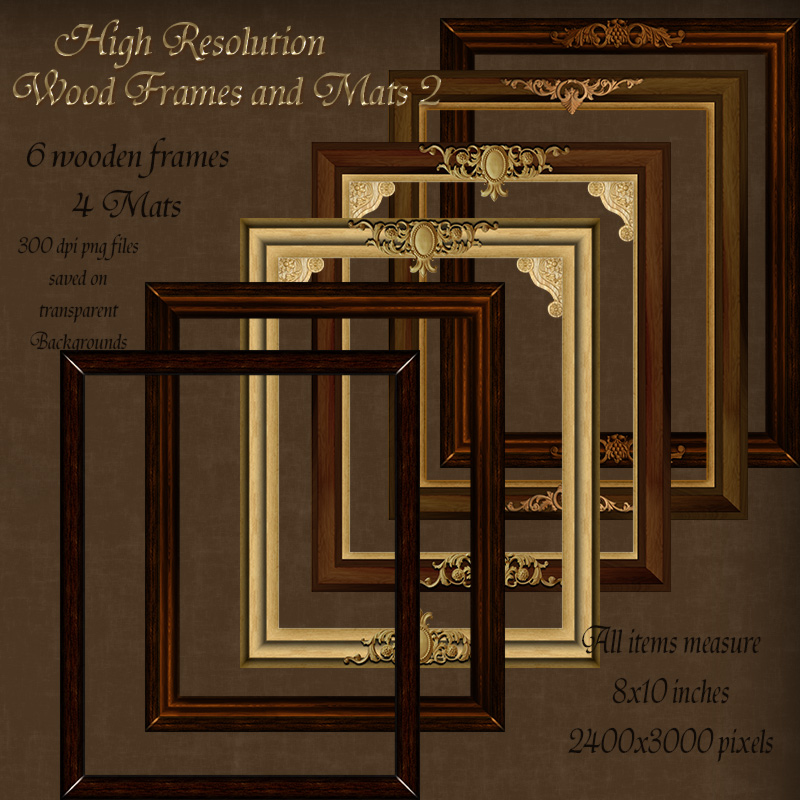 Wood Frames and Mats 2 by N/A