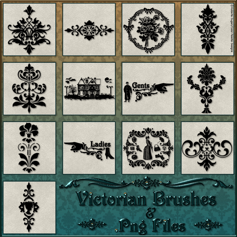 VICTORIAN Brushes & Png Files Pack by N/A