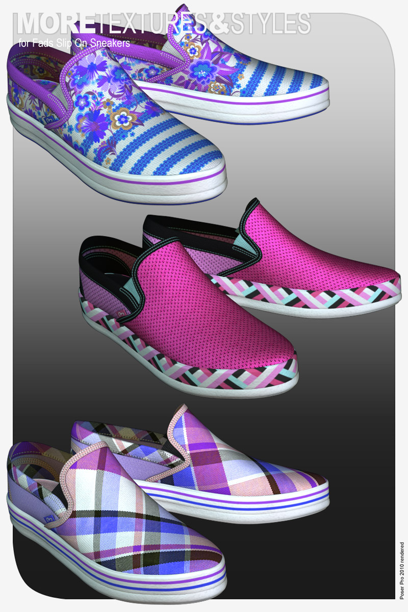 MORE Textures & Styles for Fads Slip On Sneakers by N/A
