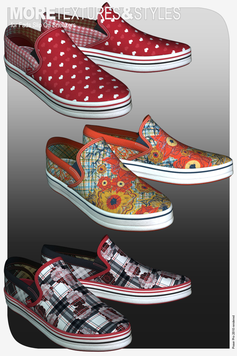 MORE Textures & Styles for Fads Slip On Sneakers by N/A