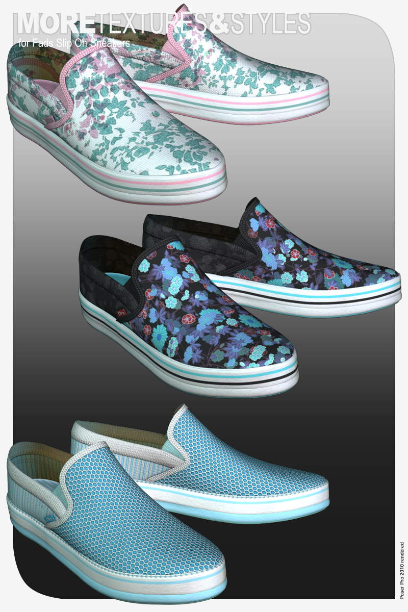 MORE Textures & Styles for Fads Slip On Sneakers by N/A