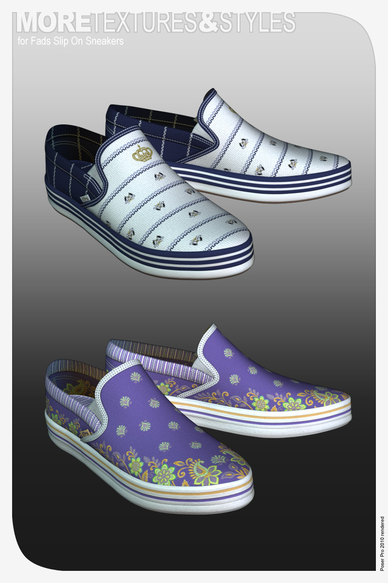 MORE Textures & Styles for Fads Slip On Sneakers by N/A