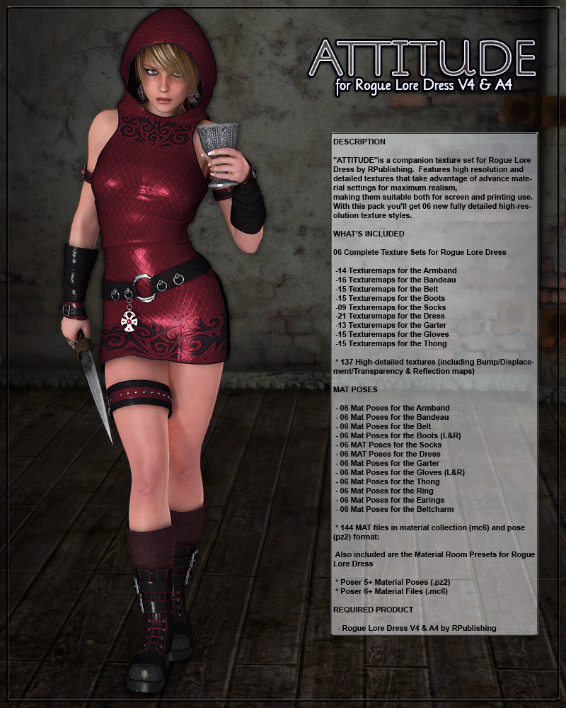 ATTITUDE for Rogue Lore Dress V4 & A4 by N/A