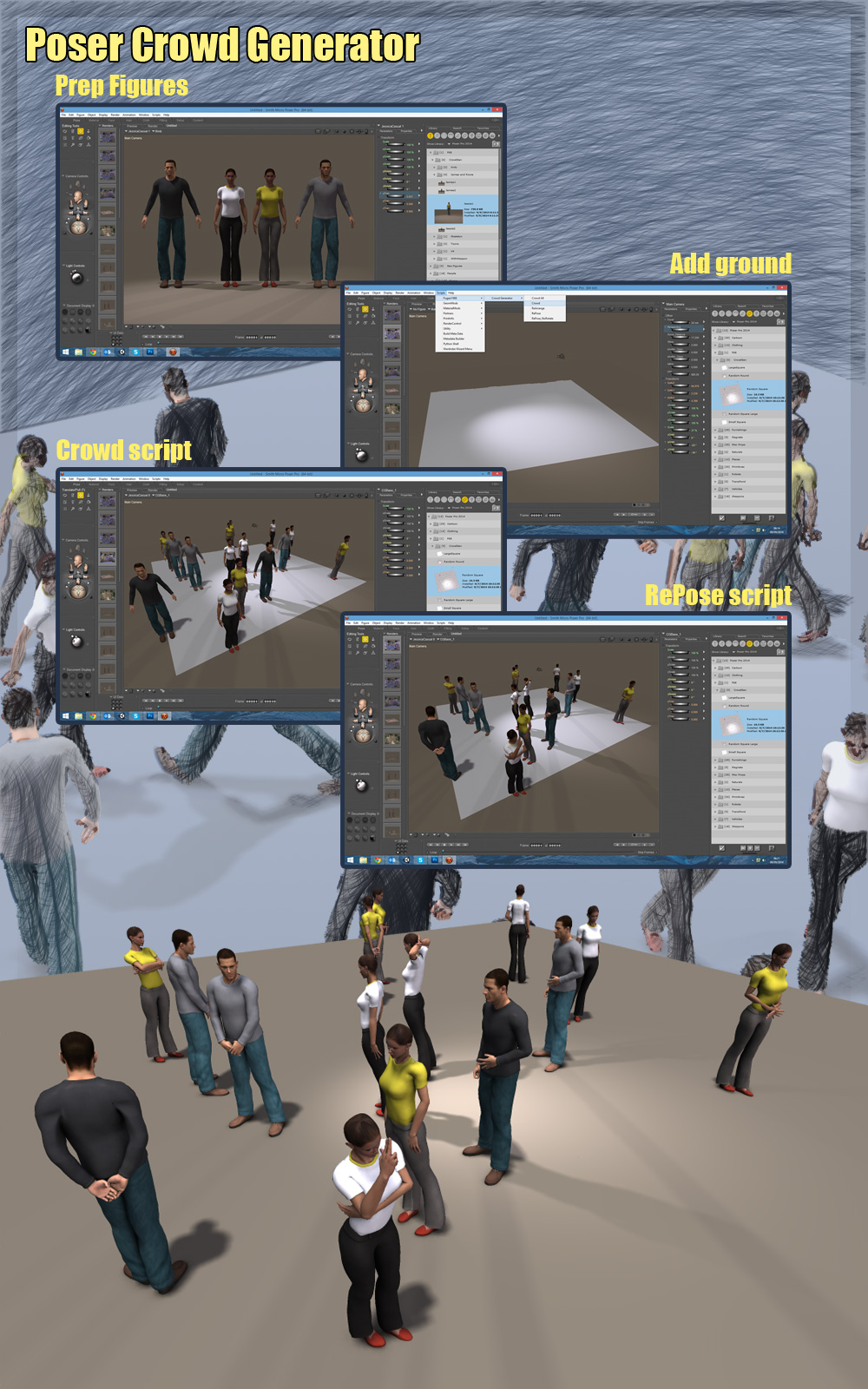 f68_Poser Crowd Generator by N/A