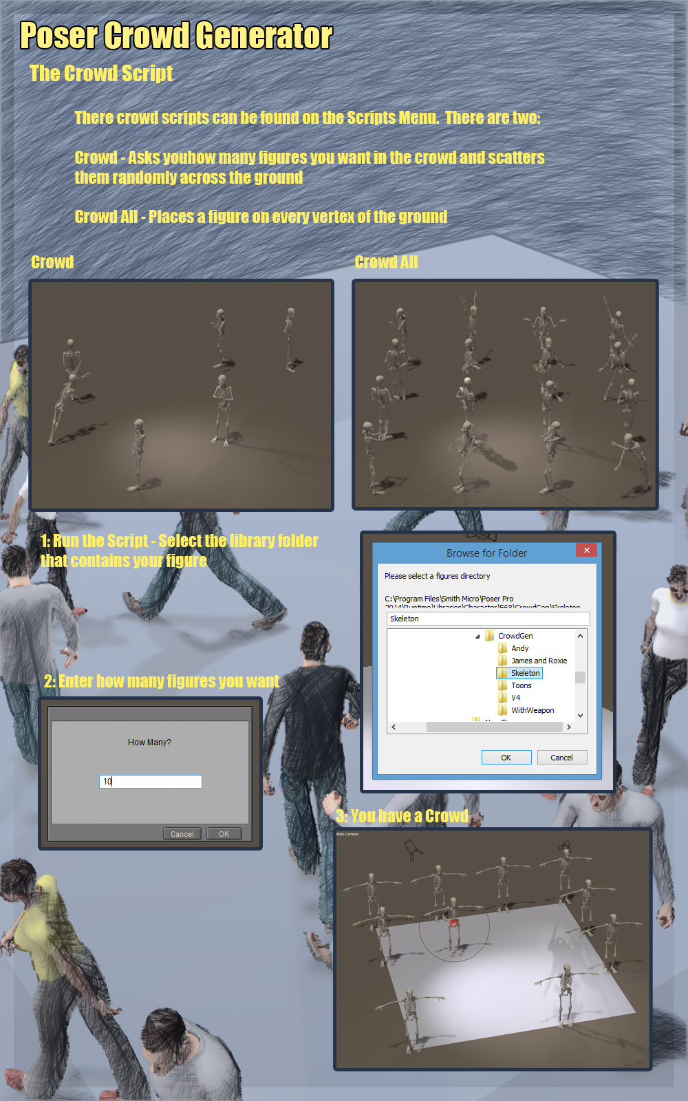f68_Poser Crowd Generator by N/A