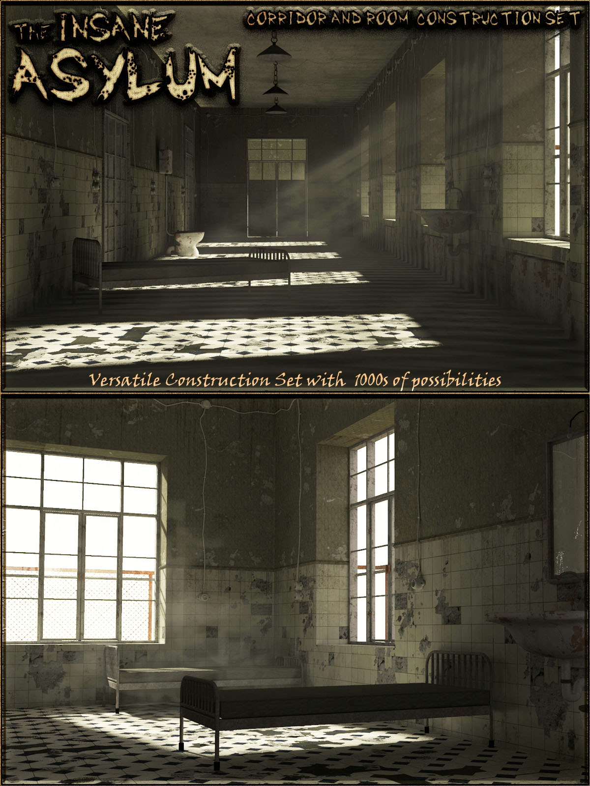 Insane Asylum 1: Corridor/Room Construction Set by N/A