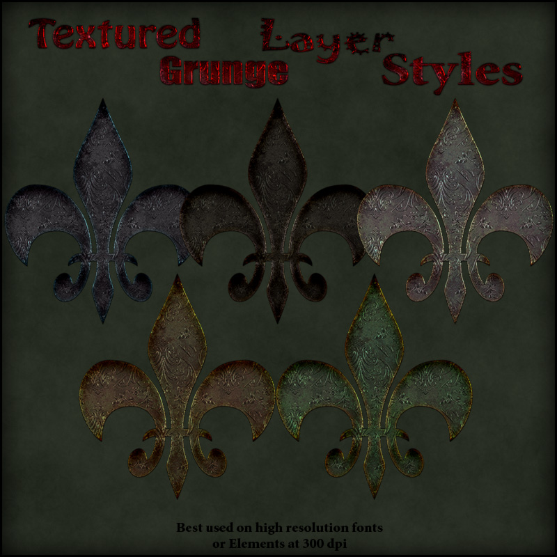 Textured Grunge Layer Styles by N/A