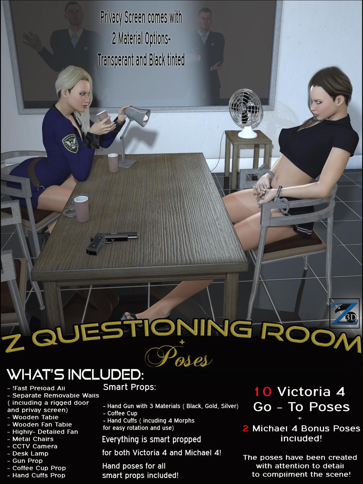 Z Questioning Room + Poses by N/A