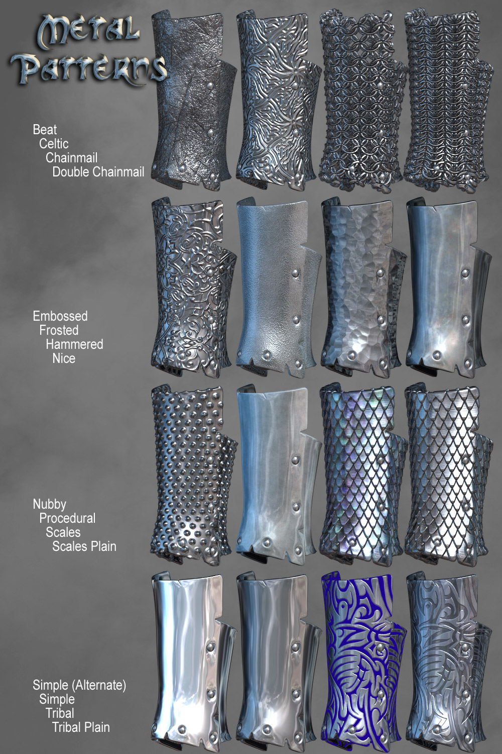 Pd-Metals Daz Studio Shaders by N/A
