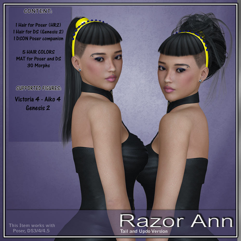 RazorAnn Hair for V4 and G2 by N/A