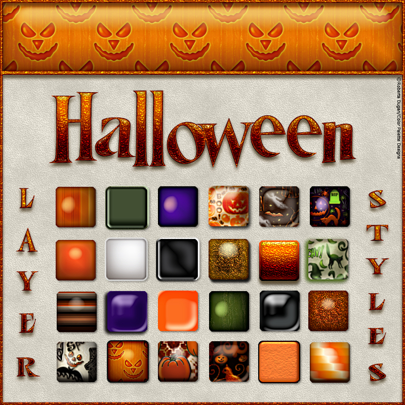 Halloween Layer Styles by N/A