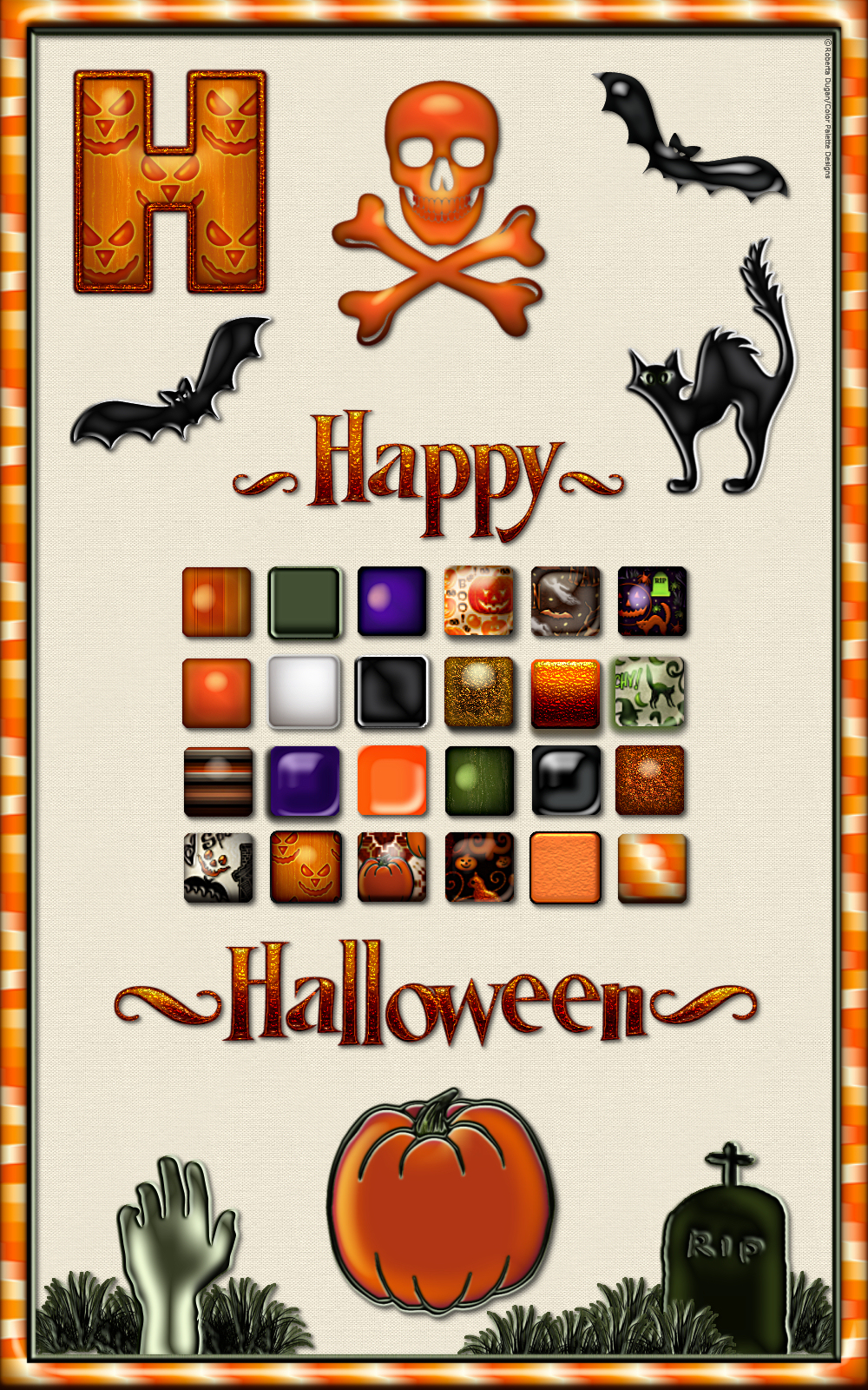Halloween Layer Styles by N/A