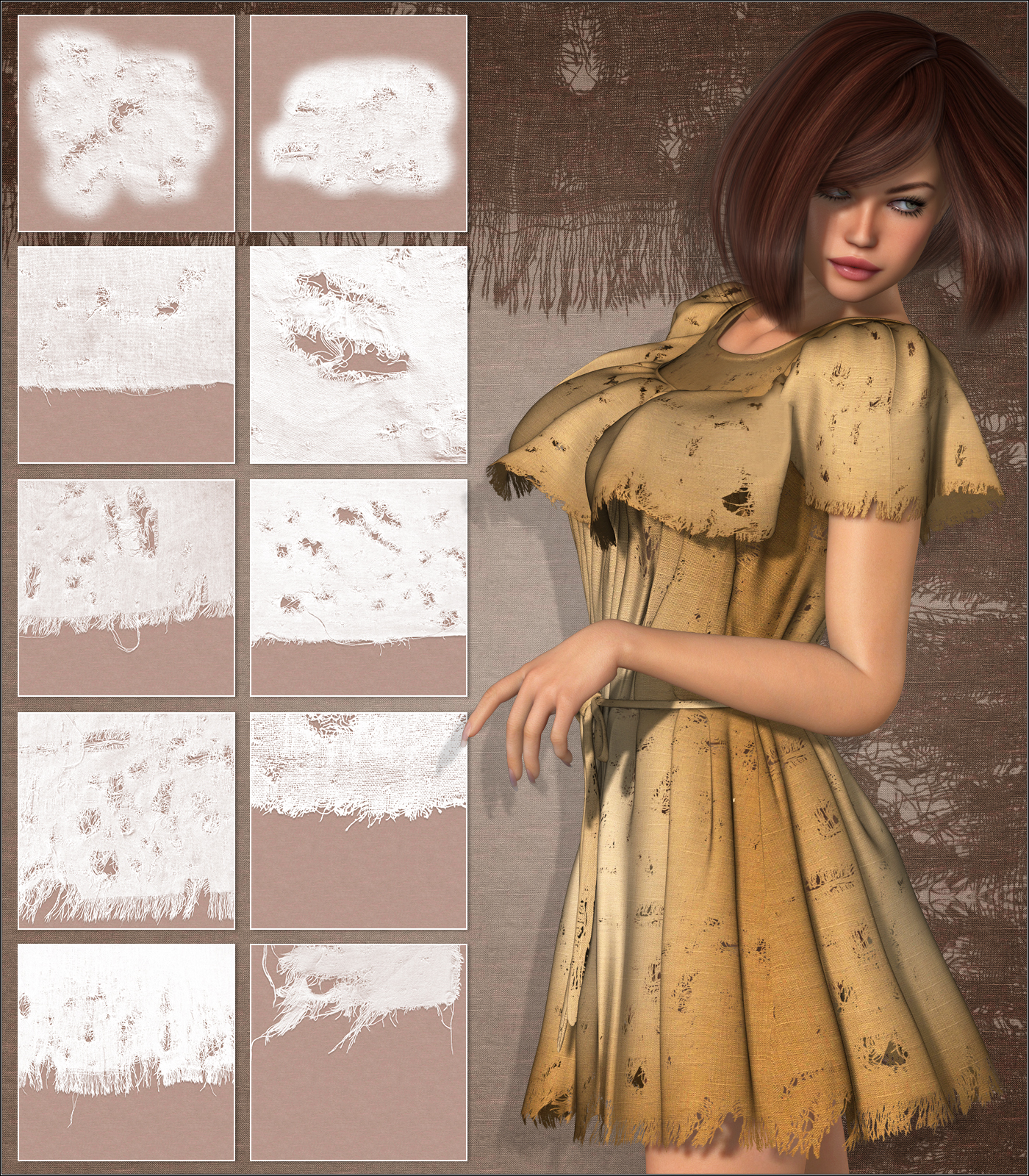 Ripped Fabrics by N/A