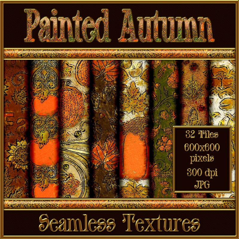 Painted Autumn Seamless Texture Pack by N/A