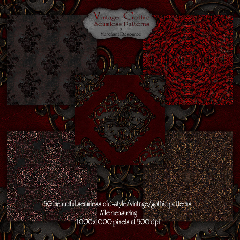 Merchant Resource - Vintage-Gothic Patterns by N/A