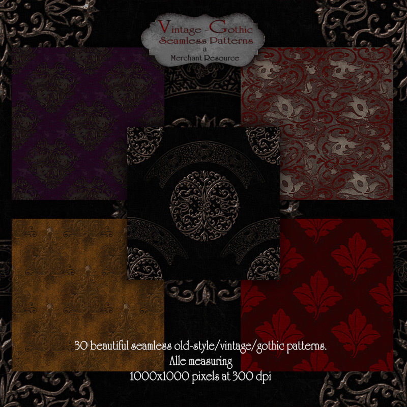 Merchant Resource - Vintage-Gothic Patterns by N/A