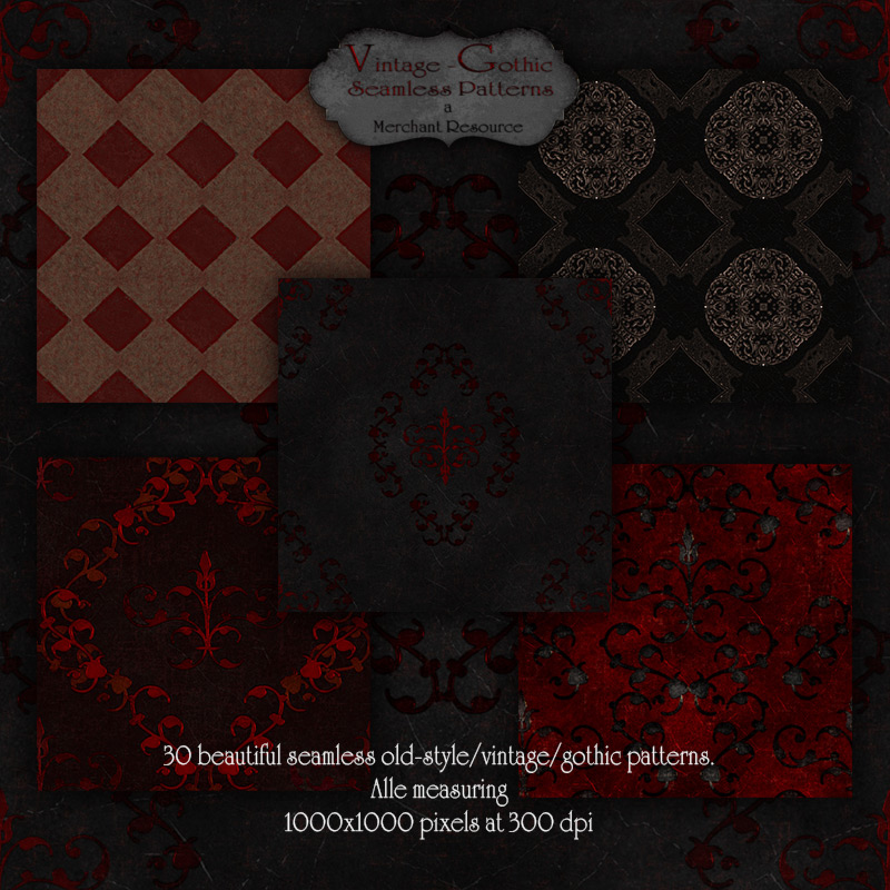 Merchant Resource - Vintage-Gothic Patterns by N/A