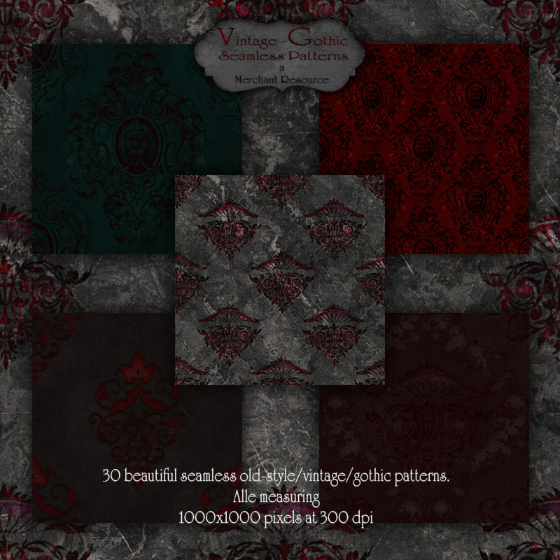 Merchant Resource - Vintage-Gothic Patterns by N/A