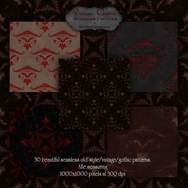 Merchant Resource - Vintage-Gothic Patterns by N/A