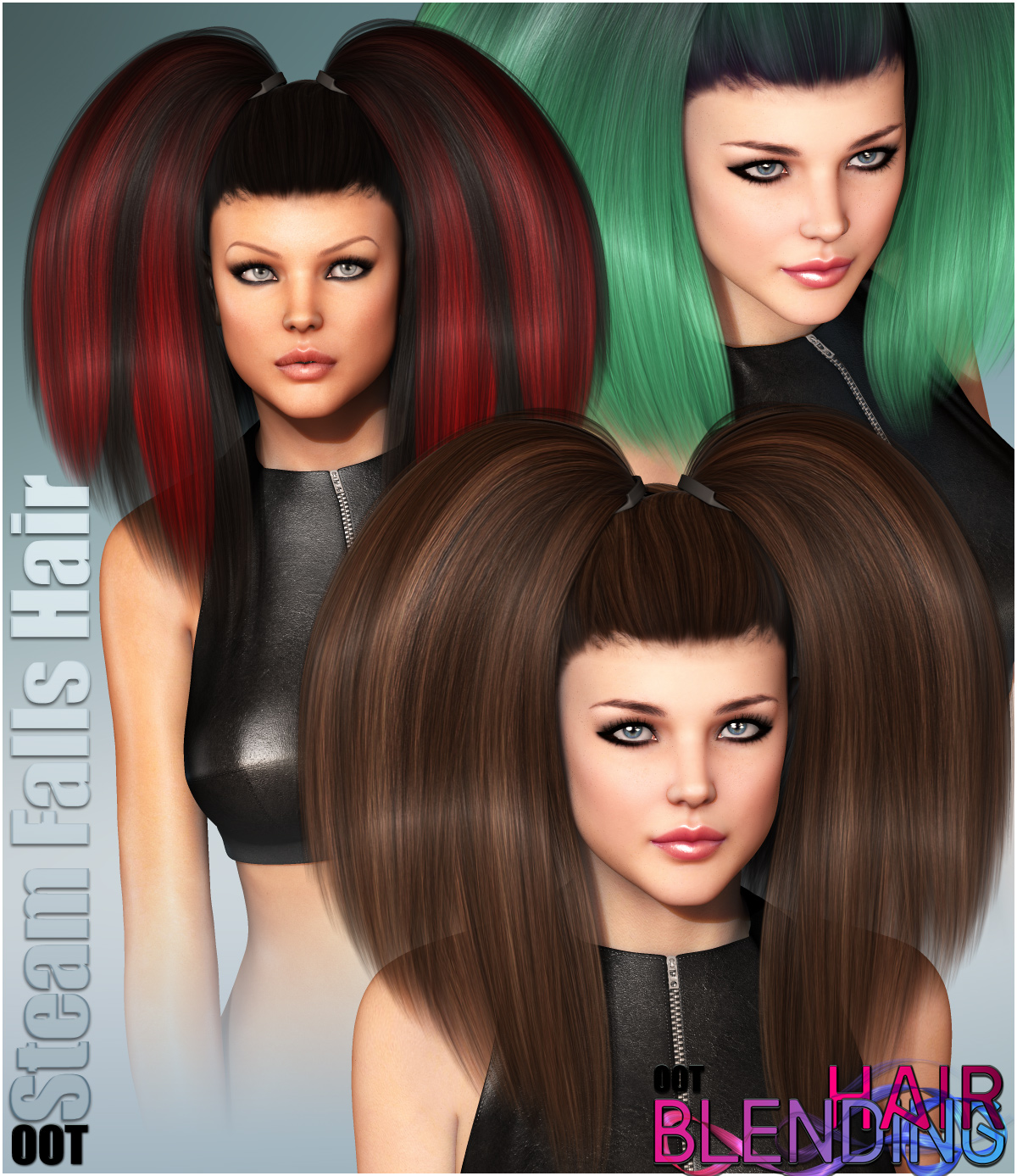 Steam Falls Hair and OOT Hairblending by N/A
