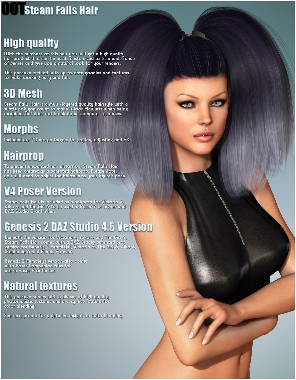 Steam Falls Hair and OOT Hairblending by N/A