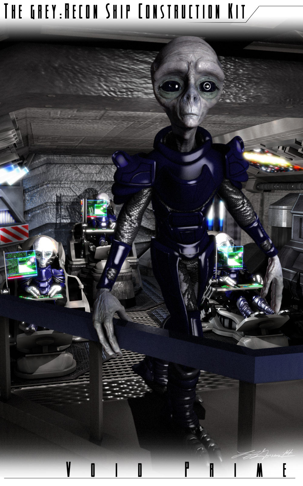 Void Prime: Grey Alien Recon Ship Construction Kit by N/A