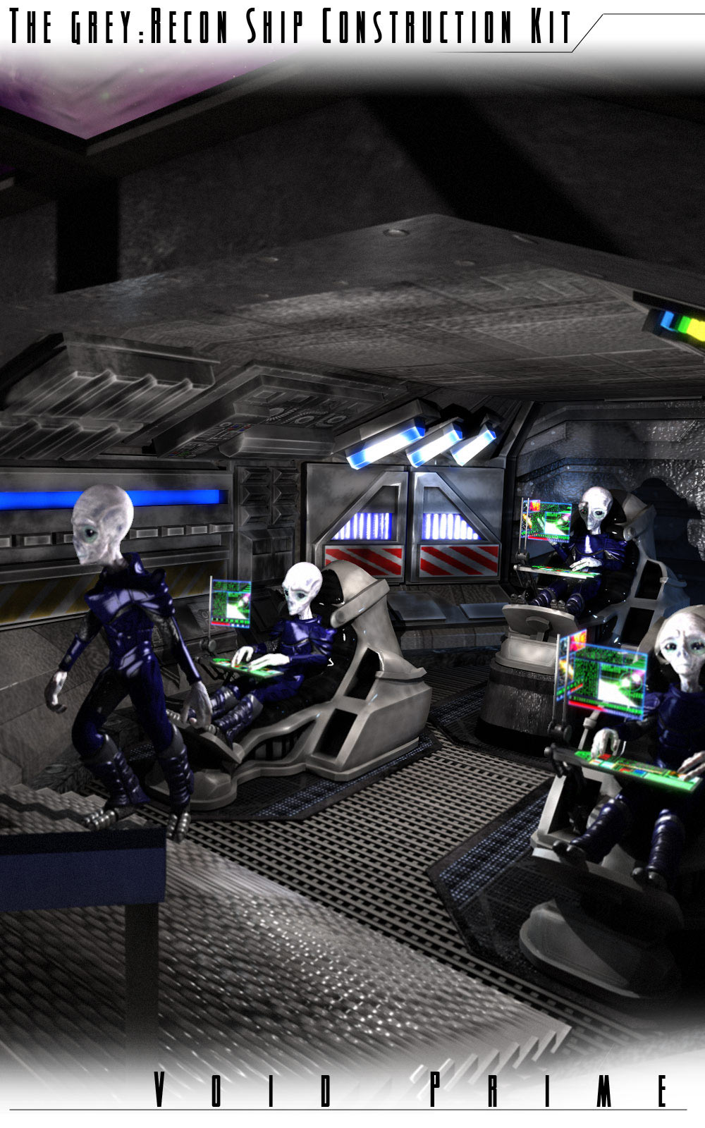 Void Prime: Grey Alien Recon Ship Construction Kit by N/A