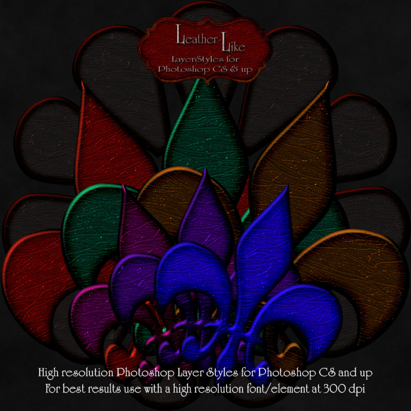 Leather-Like Photoshop Styles by N/A