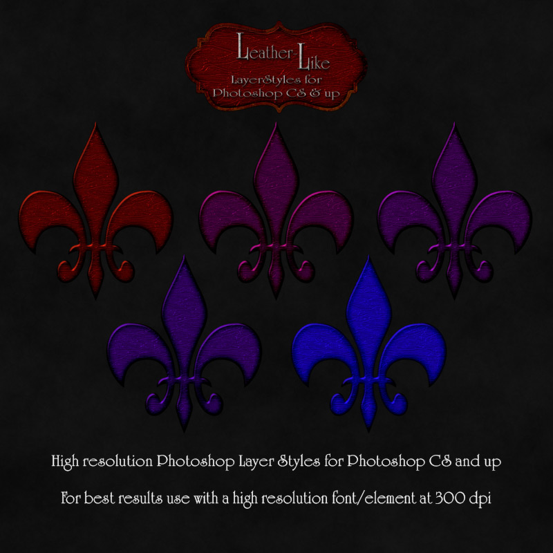 Leather-Like Photoshop Styles by N/A