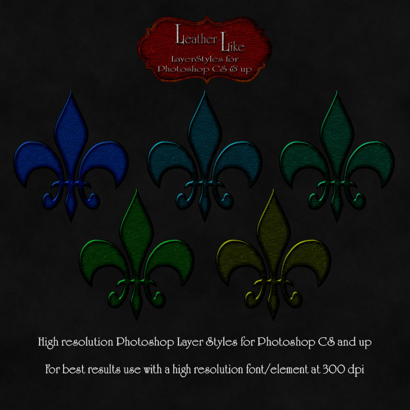 Leather-Like Photoshop Styles by N/A