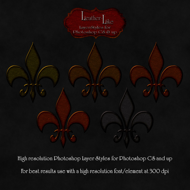 Leather-Like Photoshop Styles by N/A