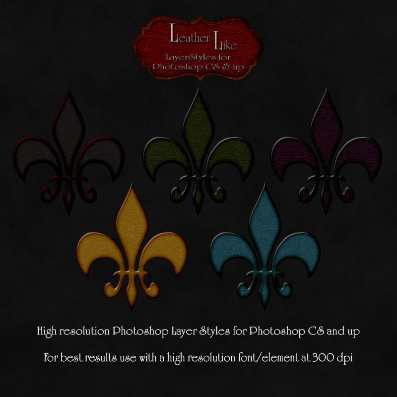 Leather-Like Photoshop Styles by N/A